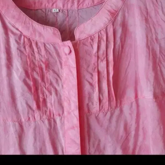 [BUNJANG] Pink Faux Silk Blouse / 핑크색  인조 블라우스