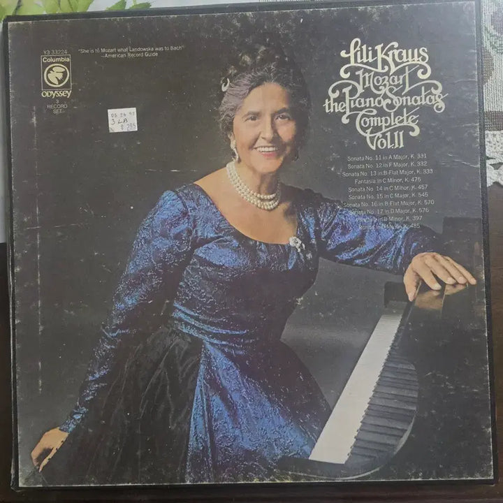 [BUNJANG] Lili Kraus Mozart Piano Sonatas Vol. II 3LP Box Set / 피아노_모차르트 소나타 2권(릴리 크라우스 연주)_3LP BOX US