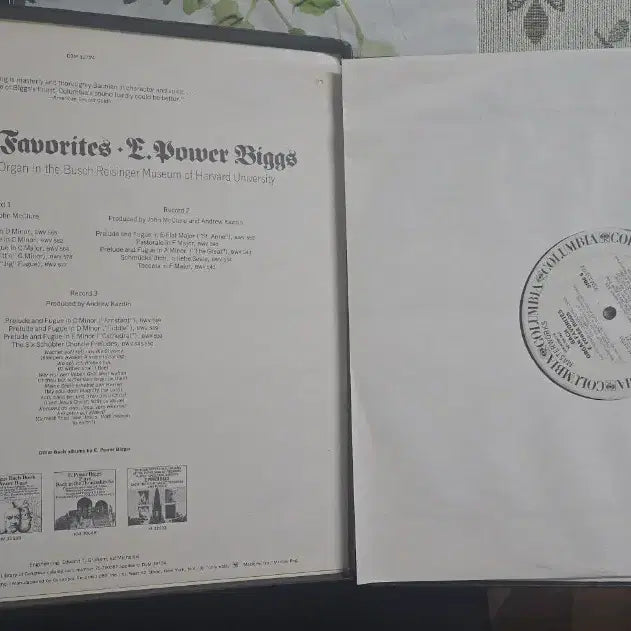 [BUNJANG] Bach Organ Favorites 3LP Box Set / 바흐 오르간 명곡집(E. Power Biggs 연주)_3LP BOX US