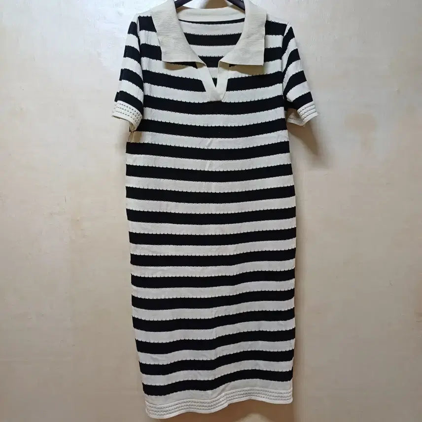 [BUNJANG] Stripe Knit Midi Dress / 니트 원피스