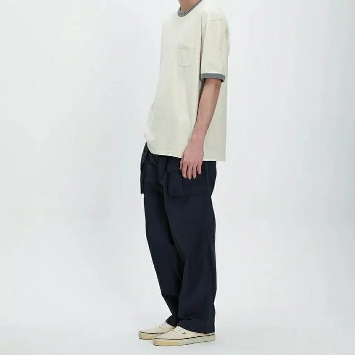[BUNJANG] KISS WASHED Ringer T-Shirt Grey / [XL]카키스 워시드 링거 반팔티 그레이