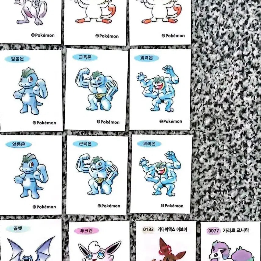 [BUNJANG] Pokemon 30th Anniversary Artwork Stickers (Mewtwo Included) - Bundle Set / 포켓몬띠부씰 30주년 아트워크(뮤츠포함)