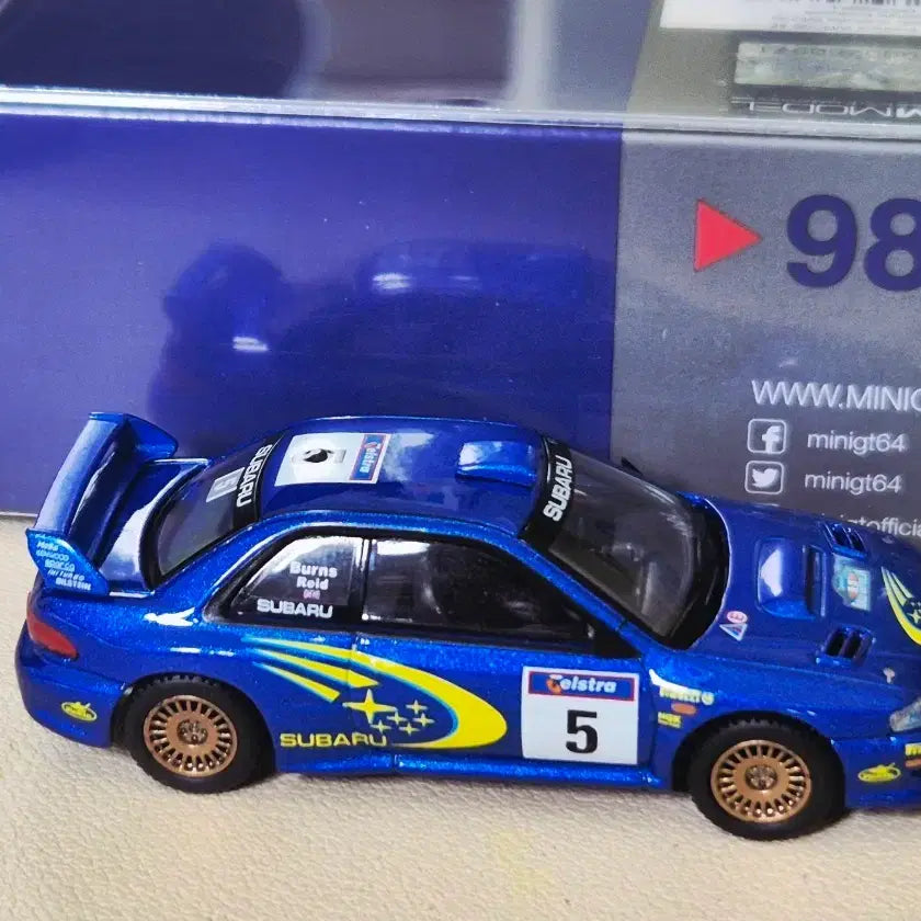 [BUNJANG] MinigT Subaru Impreza WRC99 Blue Diecast Model / 미니지티(986) 스바루 임프레자 WRC99