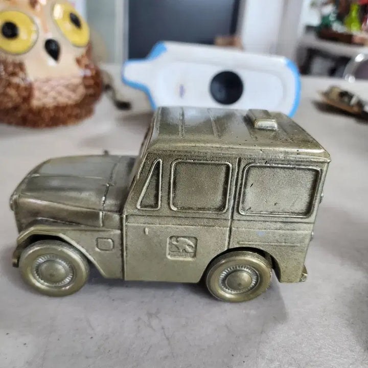 [BUNJANG] 1971 Jeep Coin Bank Zinc Alloy / USA 1971년 지프자동차 저금통 아연합금 기장14cm 높이8.5cm