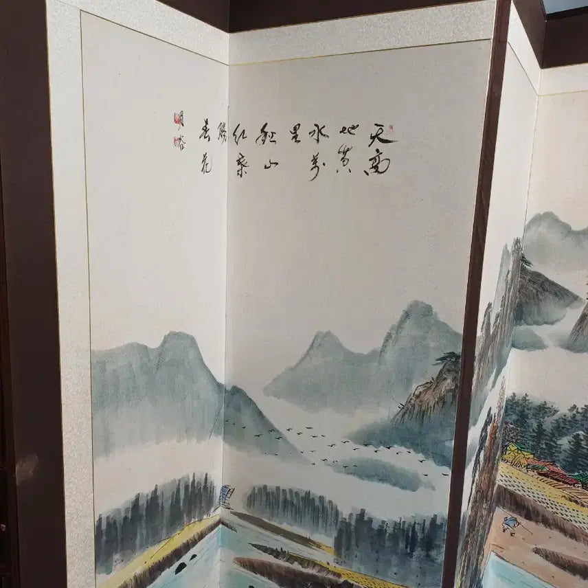 [BUNJANG] Walgoak Artist 8-Panel Landscape Folding Screen / 월곡작가 8폭 산수화병풍