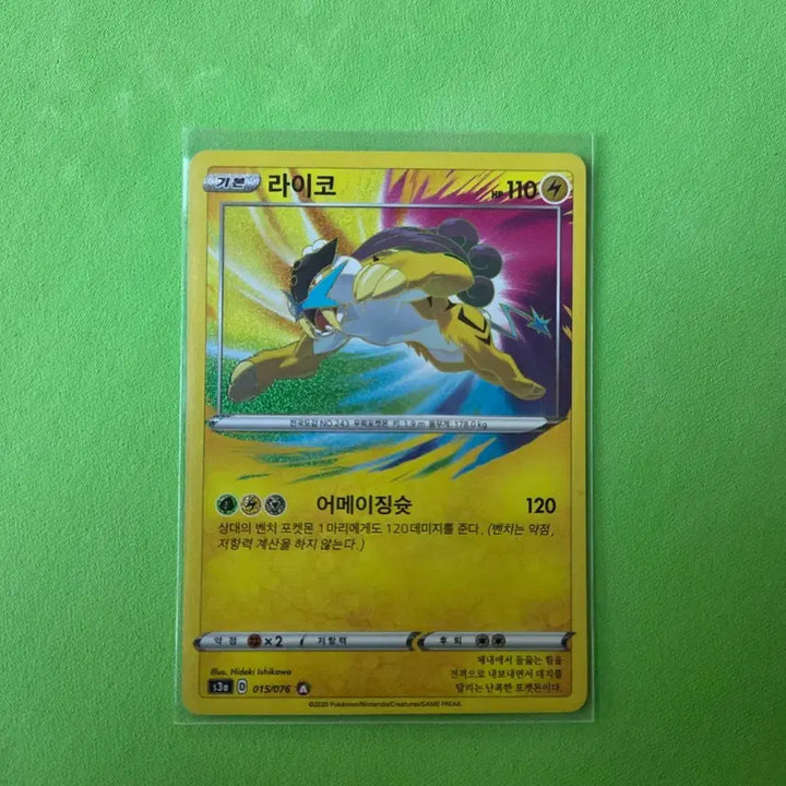 [BUNJANG] Entei Raikou Suicune 2020 Pokemon Card / 라이코