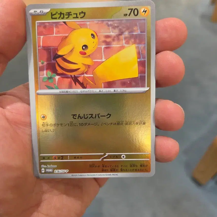 [BUNJANG] Pokemon Card Pikachu Gold Plated Brick / (일본판) 포켓몬 카드 벽돌 피카츄 금장