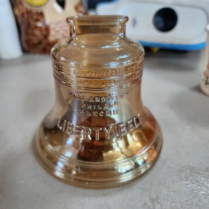 [BUNJANG] USA Liberty Bell Glass Coin Bank / USA 자유의종 글라스 저금통 지름10cm 높이9.4cm  17000원