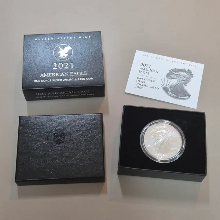 [BUNJANG] 2021 American Eagle 1 oz Burnished Silver Coin / 2021 아메리칸 이글 은화 실버코인 버니쉬드 1온스