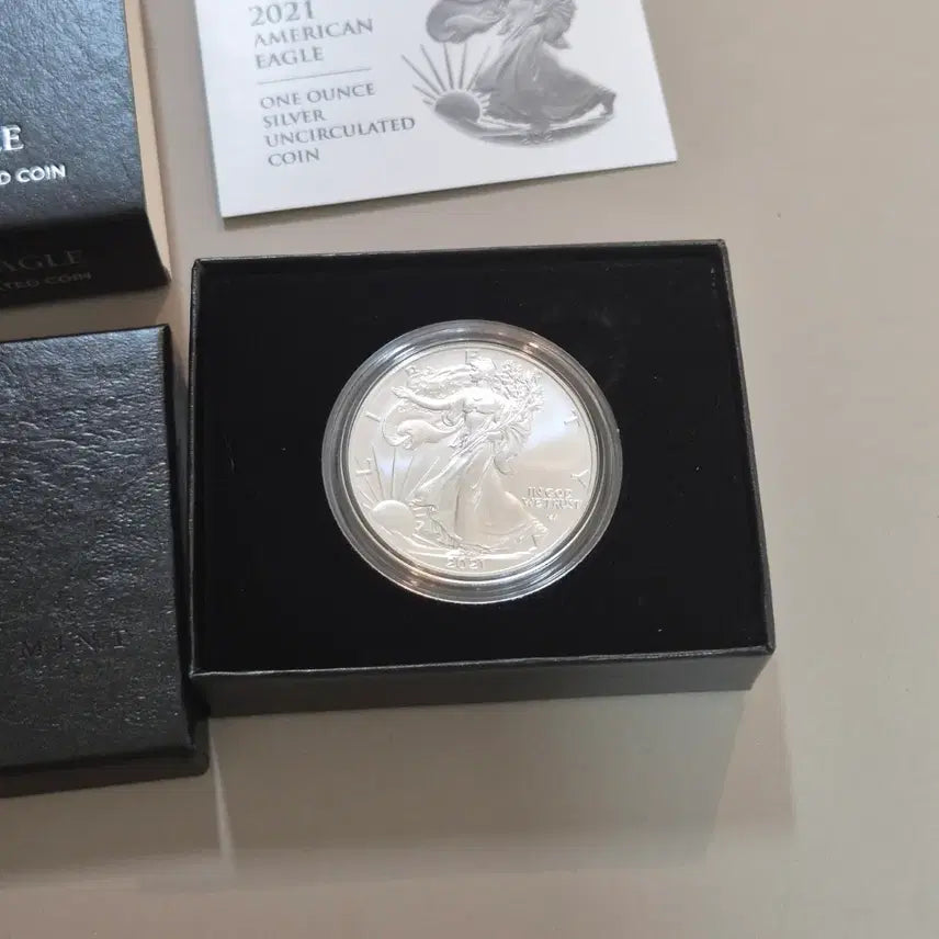 [BUNJANG] 2021 American Eagle 1 oz Burnished Silver Coin / 2021 아메리칸 이글 은화 실버코인 버니쉬드 1온스