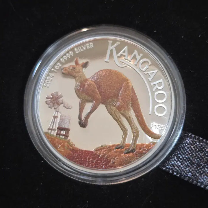 [BUNJANG] 2024 Australia Kangaroo High Relief Colorized Proof Silver Coin / 2024 호주 캥거루 하이릴리프 색채 은화 프루프 실버코인