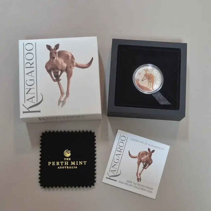 [BUNJANG] 2024 Australia Kangaroo High Relief Colorized Proof Silver Coin / 2024 호주 캥거루 하이릴리프 색채 은화 프루프 실버코인