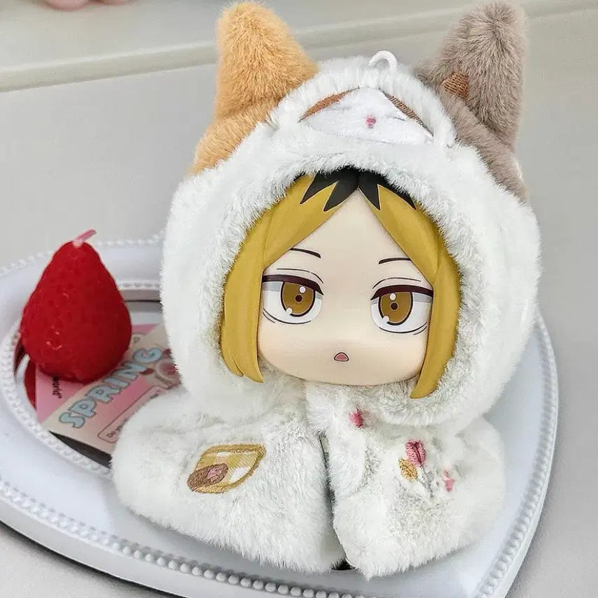 [BUNJANG] 10cm Doll Clothes Cheese Cat Cape / 10cm 인형옷 솜인형옷 누이 의상 치즈 고양이 망토