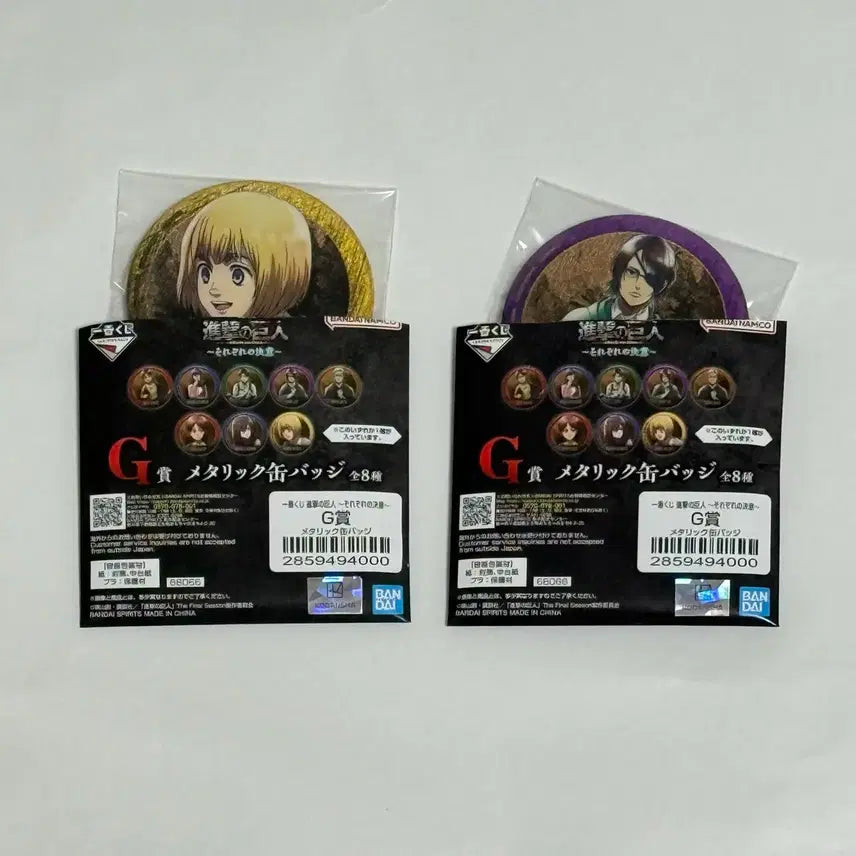 [BUNJANG] Attack on Titan Ichiban Kuji Figure (Hanji Zoë &amp; Armin Arlert) / 진격의거인 각자의결의 제일복권 G상