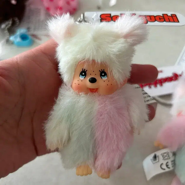 [BUNJANG] Monchhichi Pastel Doll Keychain / Monchhichi 몽치치 인형 키링 파스텔