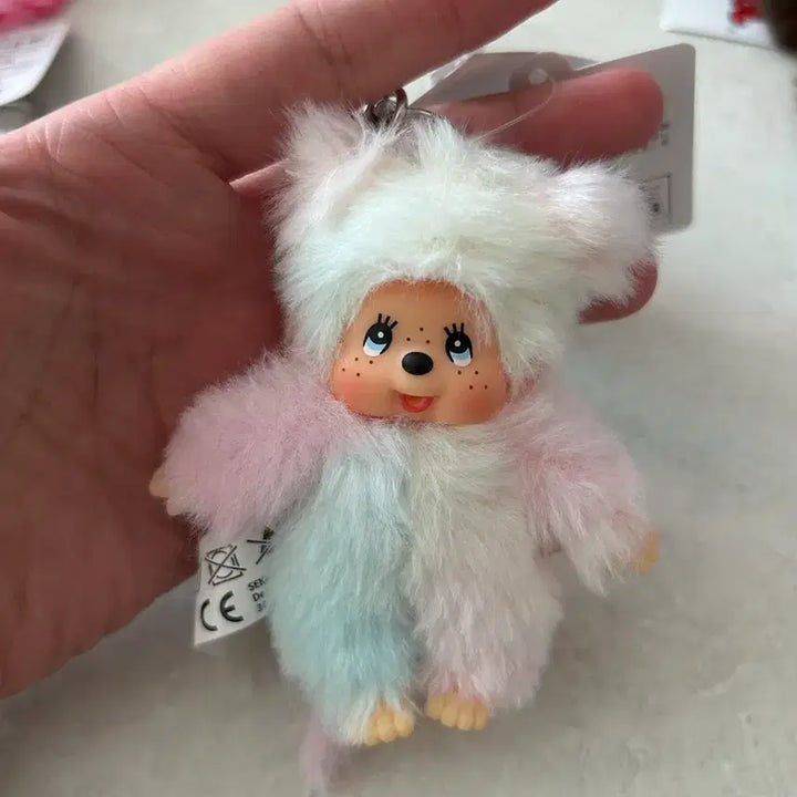 [BUNJANG] Monchhichi Pastel Doll Keychain / Monchhichi 몽치치 인형 키링 파스텔