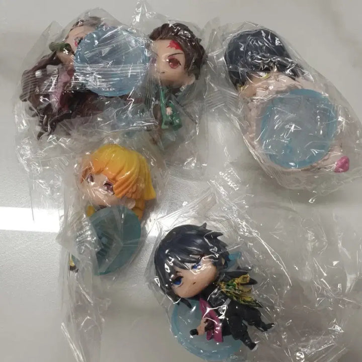 [BUNJANG] Demon Slayer Large Head Figure 5 Set (Sealed) / 귀멸의칼날 대두 미개봉 피규어 5종 세트로 판매합니다.