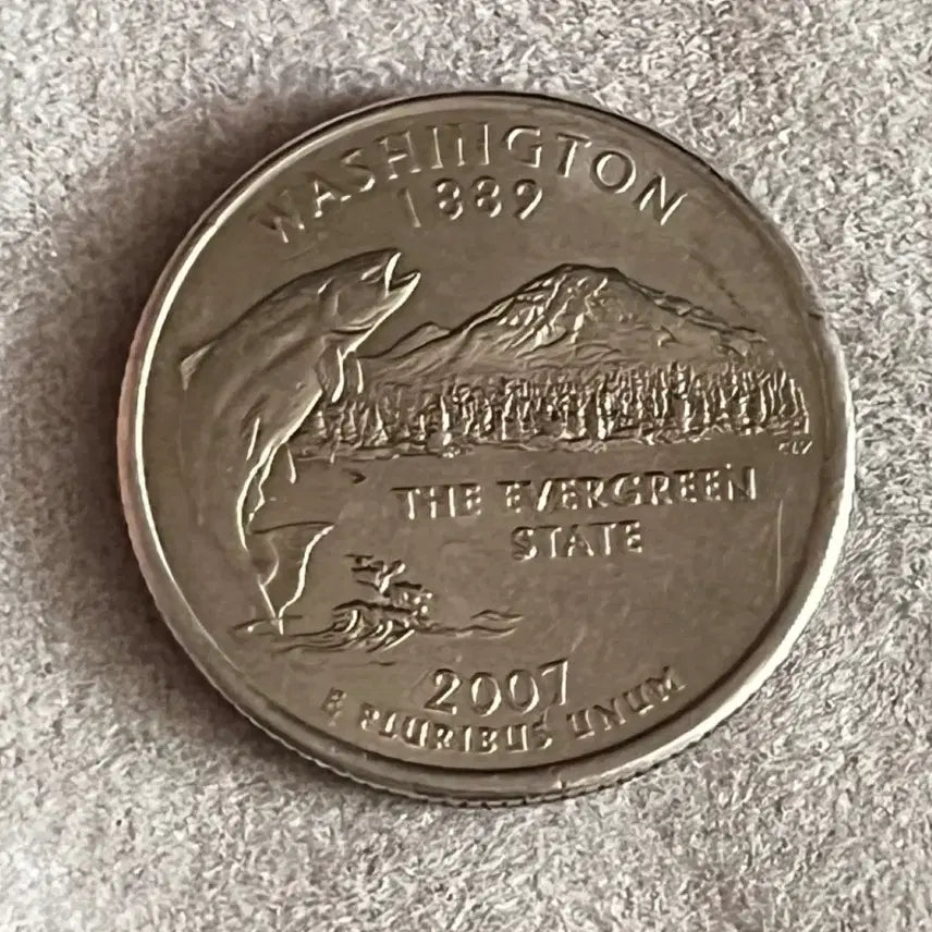 [BUNJANG] 2007 Washington State Commemorative Quarter Coin / 2007년 P 미국 워싱턴 주 기념 쿼터 동전