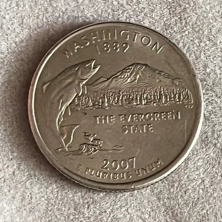 [BUNJANG] 2007 Washington State Commemorative Quarter Coin / 2007년 P 미국 워싱턴 주 기념 쿼터 동전