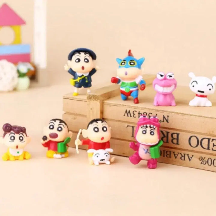 [BUNJANG] Crayon Shin-chan Mini Figures Set (8 Types, Sealed) / 귀여운 짱구 미니피규어 미개봉 8종 세트로 판매합니다.