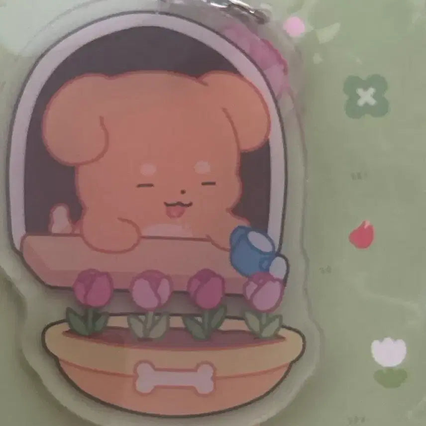 [BUNJANG] Pixelie Duckie Spring Acrylic Keyring / 픽셀리 덕개 봄 아크릴키링 판매