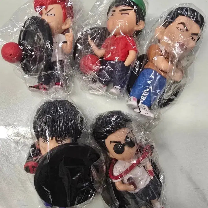 [BUNJANG] Slam Dunk Churi Ring 5-Piece Figure Set (Sealed) / 슬램덩크 피규어 츄리링 미개봉 5종 세트로 일괄 판매합니다.