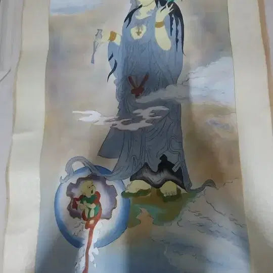 [BUNJANG] Suryeon Gwaneumdo Buddhist Painting Scroll / 수월관음도 불화 족자