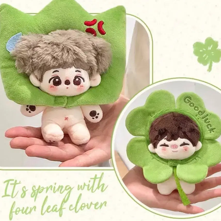 [BUNJANG] 10cm Doll Hat Plushie Clothing Green Headcover / 10cm 인형 모자 인형옷 솜인형 의상 누이옷 풀 초록 연두 헤드커버