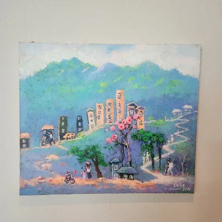 [BUNJANG] Lee Won-jin "Lyrical Landscape" Oil Painting / 시간을 엮은 화가, 이원진의 <서정적 풍경>