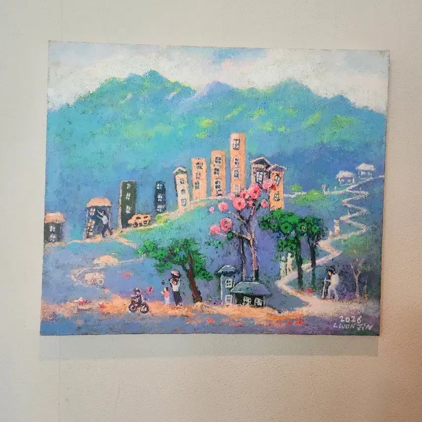 [BUNJANG] Lee Won-jin "Lyrical Landscape" Oil Painting / 시간을 엮은 화가, 이원진의 <서정적 풍경>