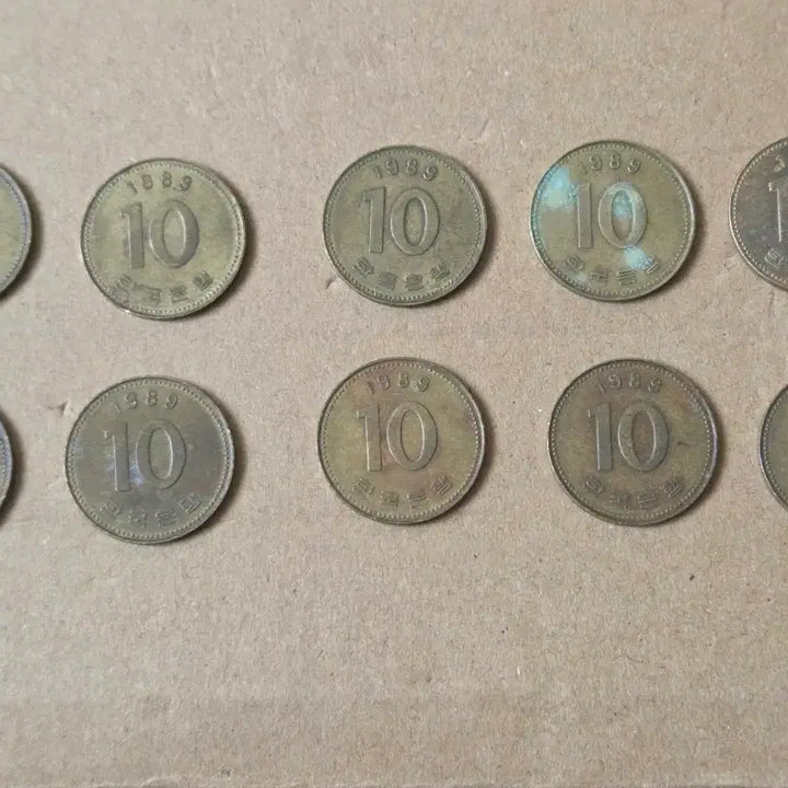 [BUNJANG] 1989 10 Won Coin Collection (10 pcs) / 1989년 10원 동전 10개 모음