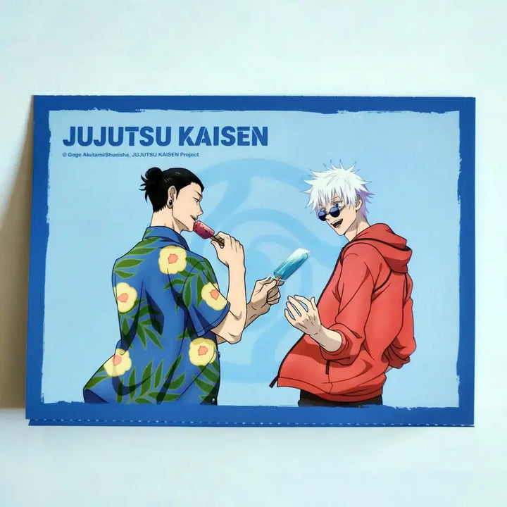 [BUNJANG] Jujutsu Kaisen Popable Gojo &amp; Geto Standing Postcard &amp; Cup Holder Set / (일괄판매) 주술회전 팝퍼블 고죠 게토 스탠딩 엽서 컵홀더 세트