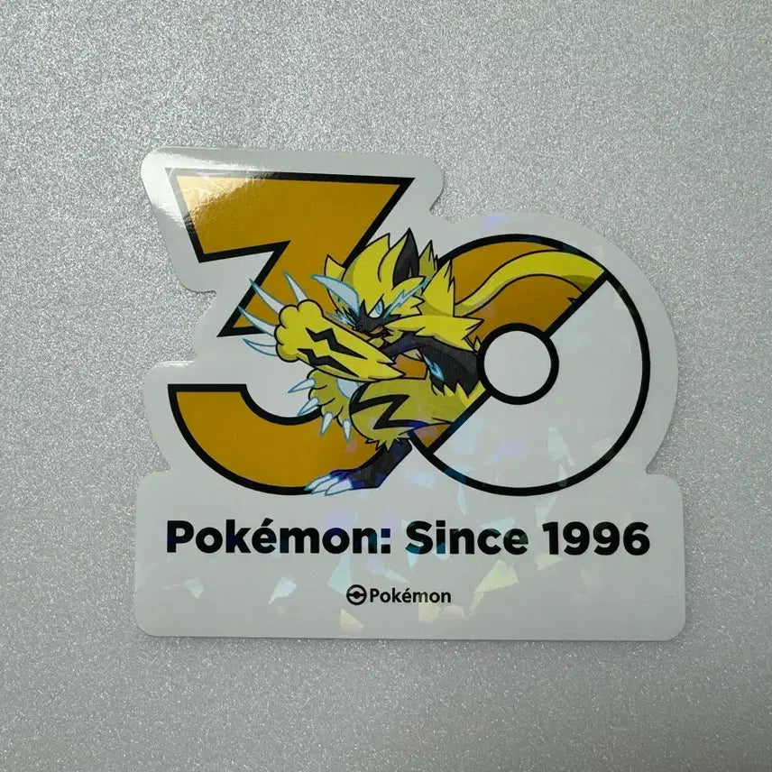 [BUNJANG] Pokemon 30th Anniversary Logo Sticker - Zeraora / 포켓몬 30주년 로고 스티커 제라오라