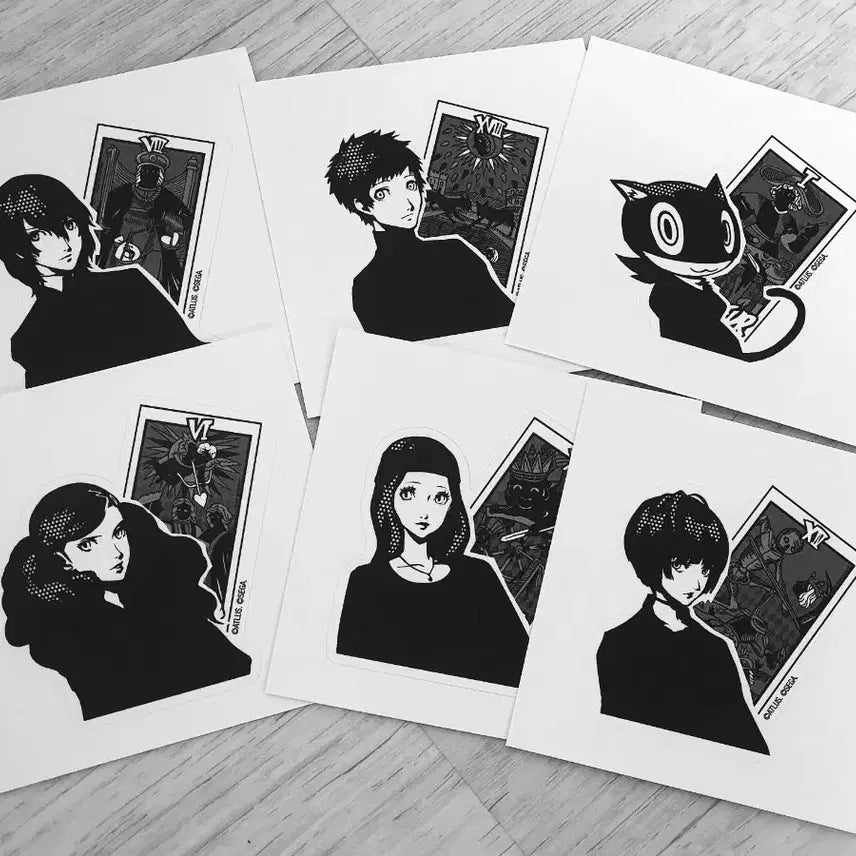 [BUNJANG] Persona 5 Collaboration Cafe CO-OP Sticker Set / 페르소나5 콜라보 카페 코옵 스티커