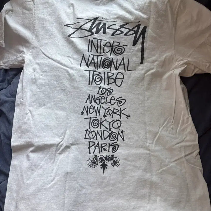[BUNJANG] Stussy Tribe Stack T-shirt White L / 스투시 트라이브 스택 티셔츠 화이트 L