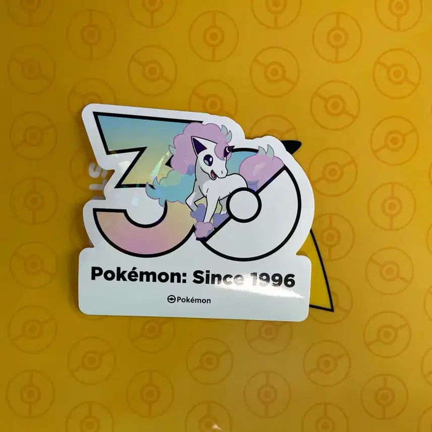 [BUNJANG] Pokemon 30th Anniversary Logo Sticker Galarian Ponyta / 포켓몬 30주년 로고 스티커 가라르 포니타 판매