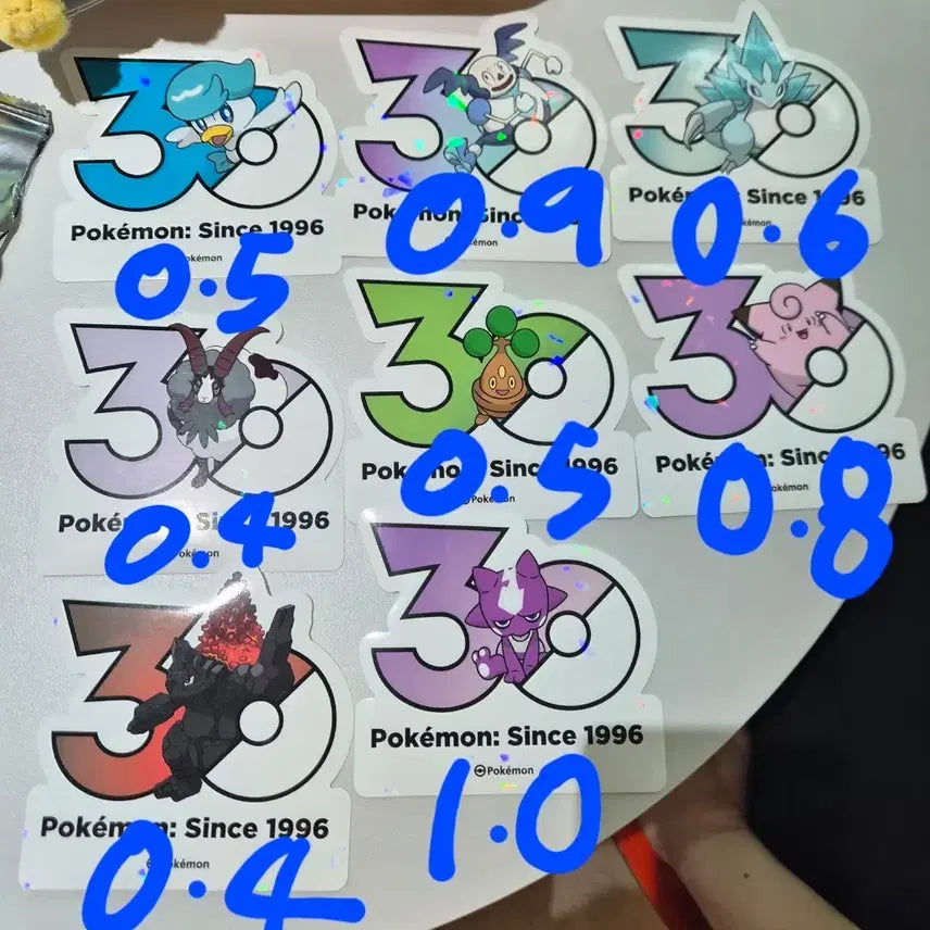 [BUNJANG] Pokemon 30th Anniversary Sticker / 포켓몬 30주년 스티커