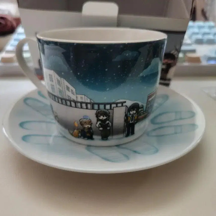 [BUNJANG]  잠뜰TV Pixelly Misuban Cup and Saucer Set / 잠뜰TV 픽셀리 미수반 컵앤소서