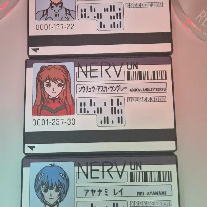 [BUNJANG] Evangelion 30th Anniversary NERV Rubber Strap Set (Shinji, Asuka, Rei) / 에반게리온 네르프 러버스트랩 30주년 E상 신지 아스카 레이 일괄 판매