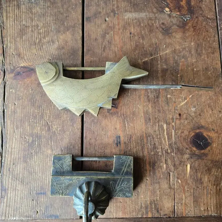[BUNJANG] Brass Padlock Set (2 pieces) / 놋쇠 자물쇠 2개