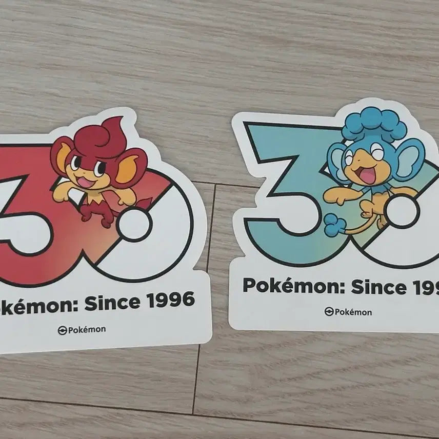 [SOLD OUT] 포켓몬 30주년 로고 스티커 바오프 앗차프 세트