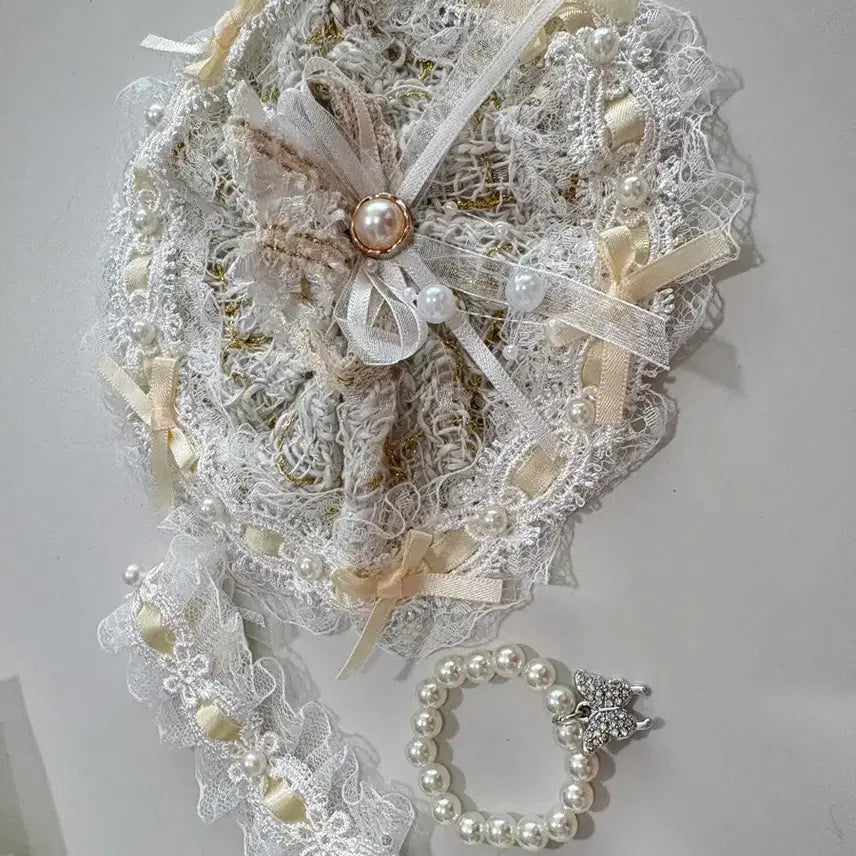 [BUNJANG] Skullpanda 13cm Doll Pearl Cake Dress Set / 스컬판다 13센치인형 진주케익원피스세트
