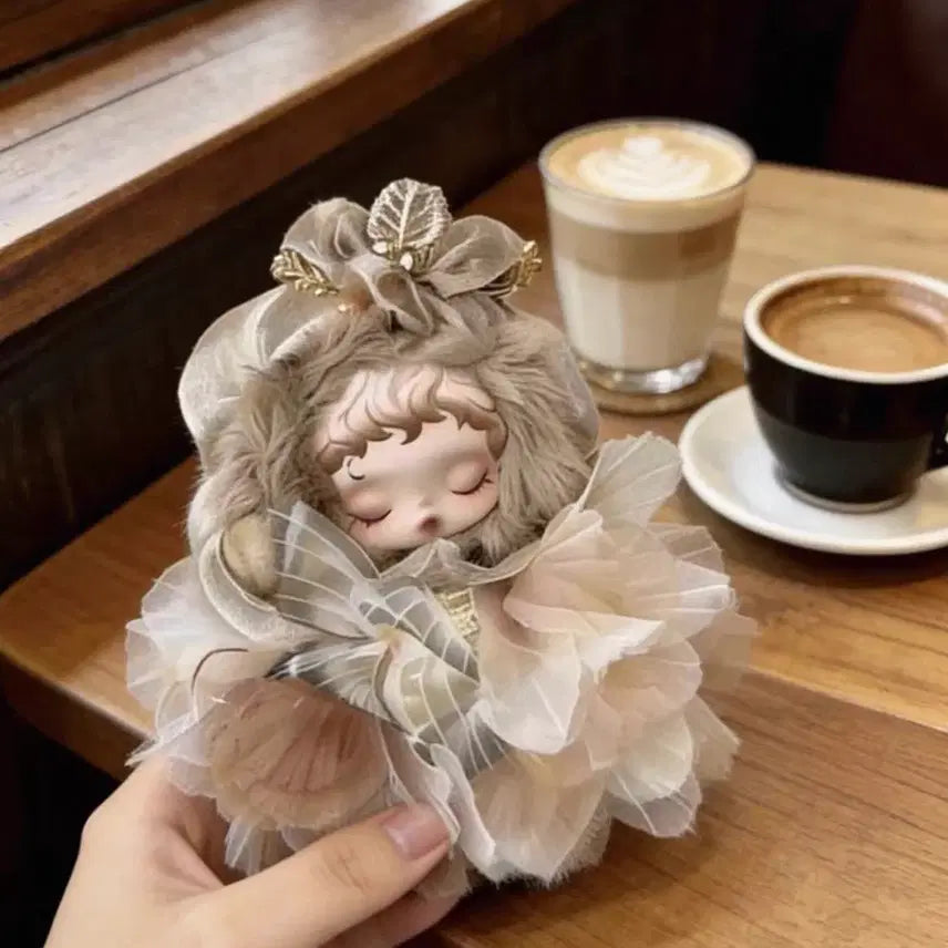 [BUNJANG] Skullpanda 13cm Doll Leaf Dress Set / 스컬판다 13센치인형 나뭇잎원피스세트