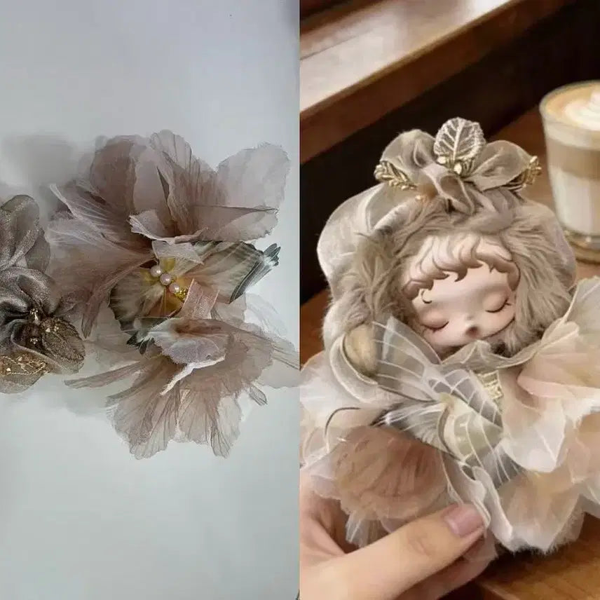 [BUNJANG] Skullpanda 13cm Doll Leaf Dress Set / 스컬판다 13센치인형 나뭇잎원피스세트