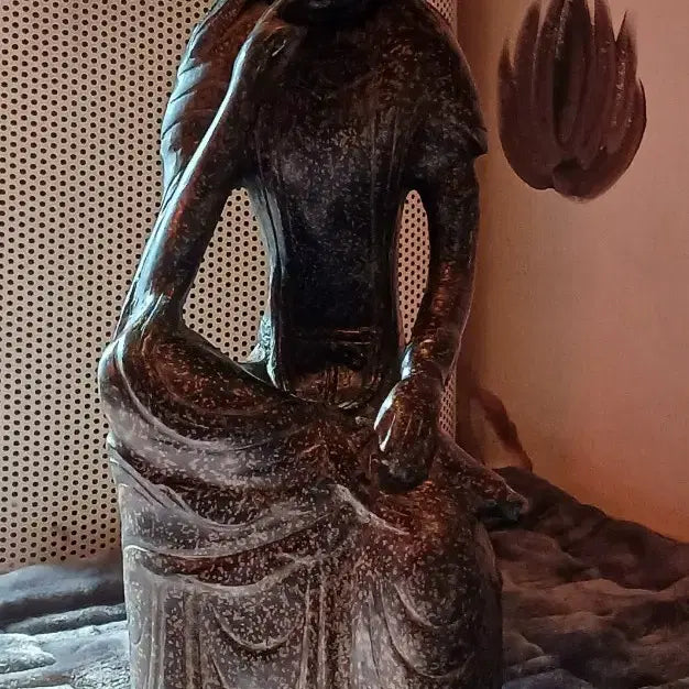 [BUNJANG] Brass Maitreya Bodhisattva Statue / 황동 반가사이유상