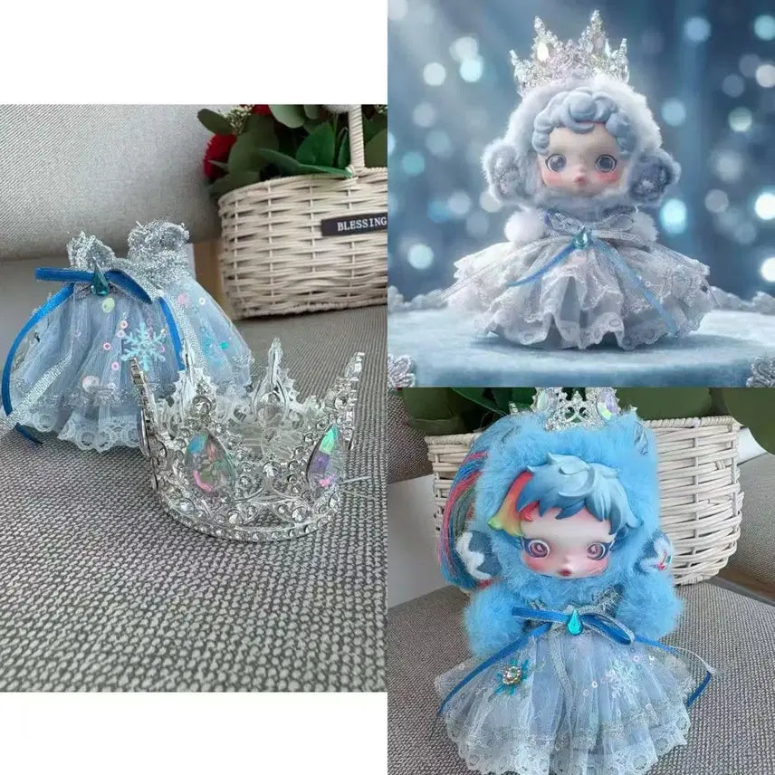 [BUNJANG] Skullpanda 13cm Doll - Snow Princess Dress Set / 스컬판다 13센치인형 설공주원피스세트