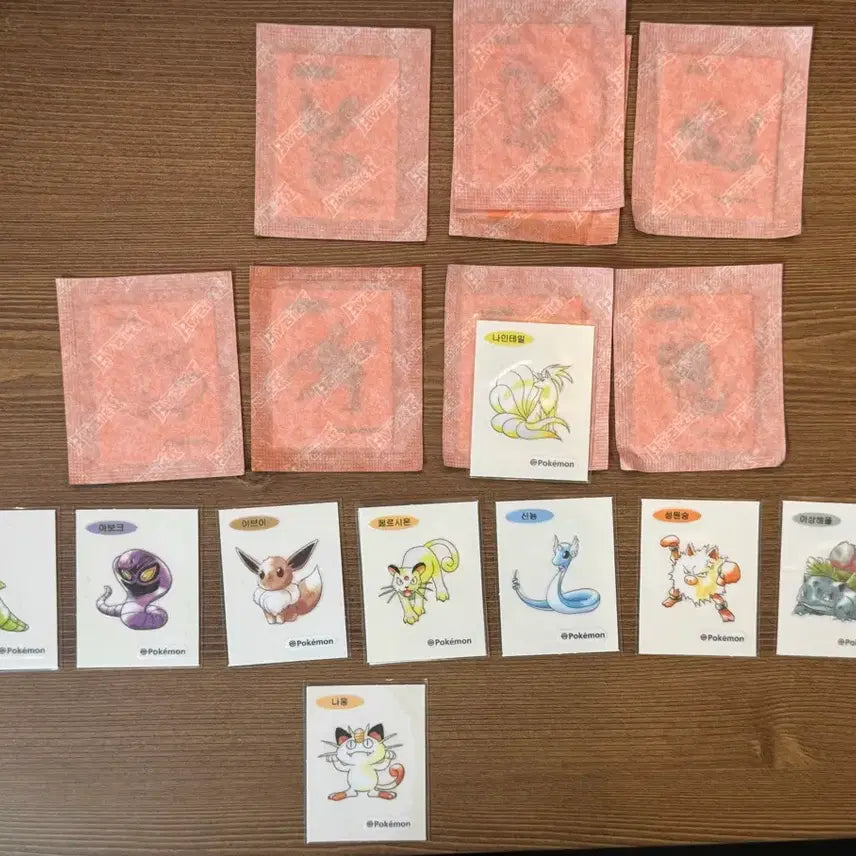 [BUNJANG] Pokemon Stickers 14 Types (1996) / 포켓몬스터 띠부씰 1996 14종