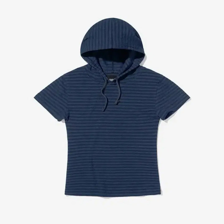 [BUNJANG] Suade Striped Short-Sleeve Hoodie (M) / Suade 스트라이프 반팔 후드티(M)(1번 시착)