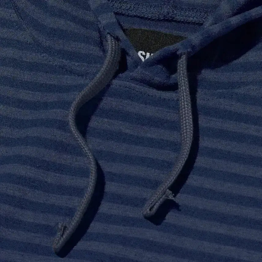 [BUNJANG] Suade Striped Short-Sleeve Hoodie (M) / Suade 스트라이프 반팔 후드티(M)(1번 시착)