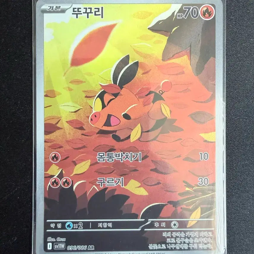 [BUNJANG] Pokemon Card Torkoal AR 096/086 / 포켓몬 카드 뚜꾸리 AR 096/086